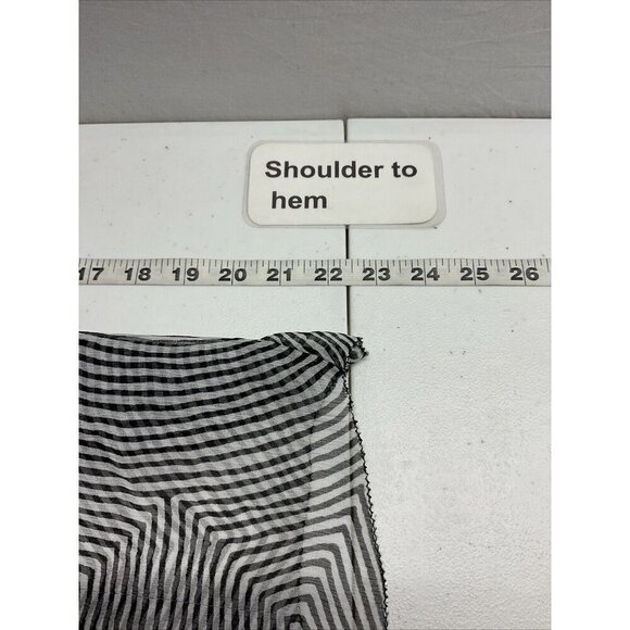 Isabel Marant Etoile Black Striped sheer 3/4 sleeve silk top Blouse sz 42 us MED - Picture 11 of 14